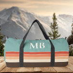 Retro Stripes Monogram Duffle Bag<br><div class="desc">Retro Stripes Monogram Duffle Bag. Create your own personalized duffle bag with custom name initials</div>