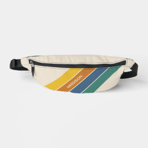 Retro Stripes Monogram Fanny Pack