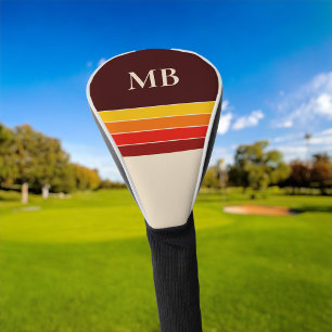 Retro Stripes Monogram Golf Head Cover