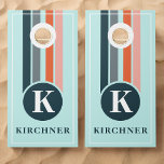 Retro Stripes Navy Blue Monogram Family Name Cornhole Set<br><div class="desc">Elevate your outdoor gatherings with this stylish retro cornhole set, featuring bold navy blue stripes and a custom monogram. Perfect for family reunions, backyard parties, or casual get-togethers, this set combines classic retro aesthetics with a personal touch. Customize it with your family name and monogram to create a unique and...</div>
