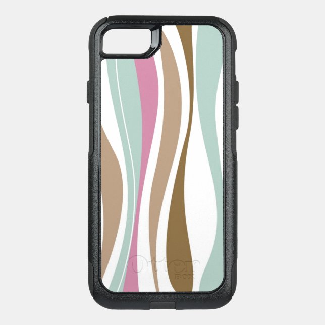 Retro Stripes Otterbox iPhone Case (Back)