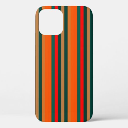 Retro stripes pattern iPhone 12 pro case