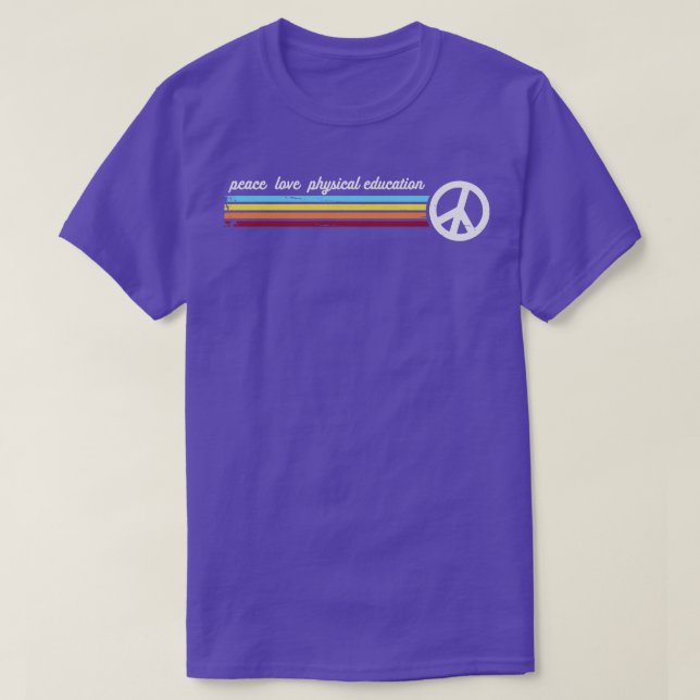 Retro Stripes Physical Education T-Shirt (Design Front)