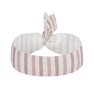 Retro Stripes Pink Burgundy Y2K Style Elastic Hair Tie
