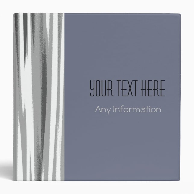 Retro Stripes. Plain Grey Background 2 3 Ring Binder (Front)
