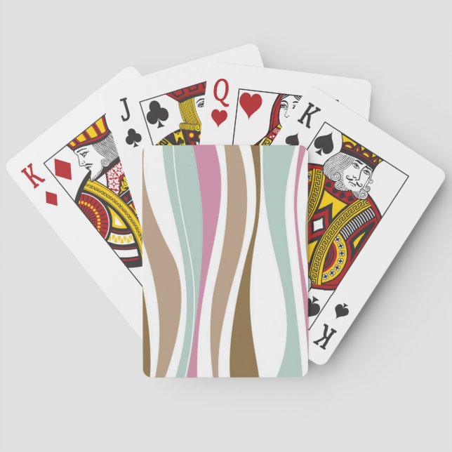 Retro Stripes Poker Cards (Back)