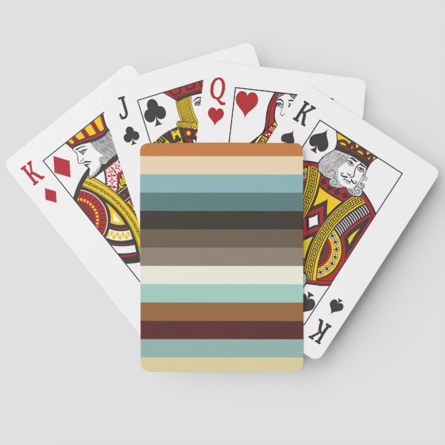 Retro Stripes Poker Cards (Back)