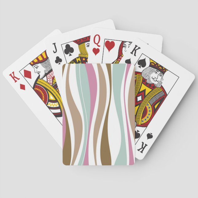 Retro Stripes Poker Cards (Back)