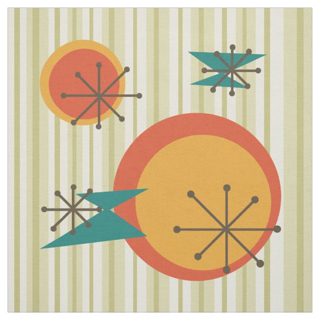 Retro Stripes & Shapes Fabric (Swatch)