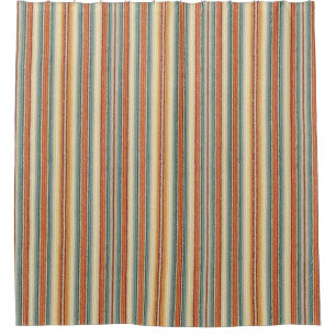 Retro stripes shower curtain