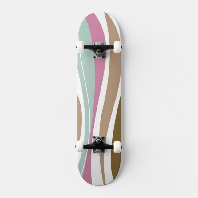 Retro Stripes Skateboard Deck (Front)
