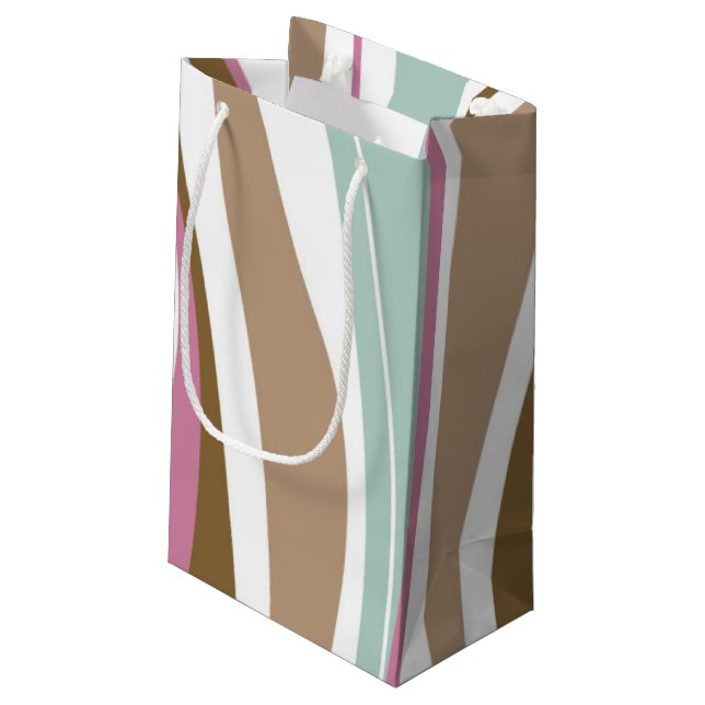 Retro Stripes Small Gift Bag (Back Angled)