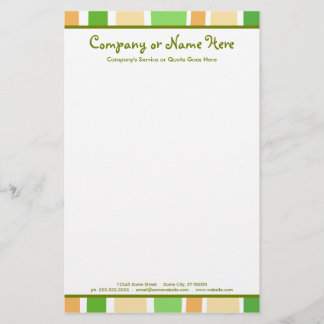 retro stripes stationery