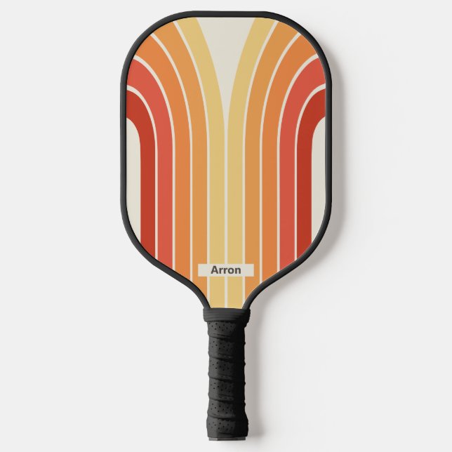 Retro Stripes Stripes Geometric  Pickleball Paddle (Front)