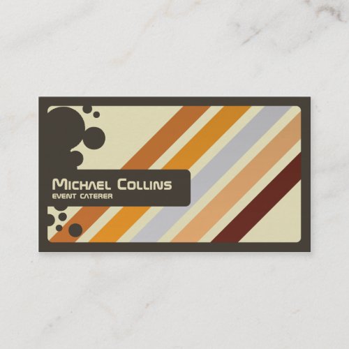 Retro Stripes - Style 4 Business Card Template