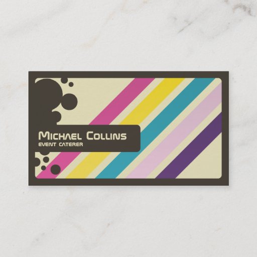 Customizable Retro Stripes - Style 6 Business Cards