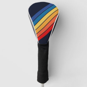 Retro Stripes Stylish Lines Striped 70s 80s Design Golf Head Cover