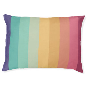 Retro Stripes Stylish Lines Striped 70s 80s Design Pet Bed