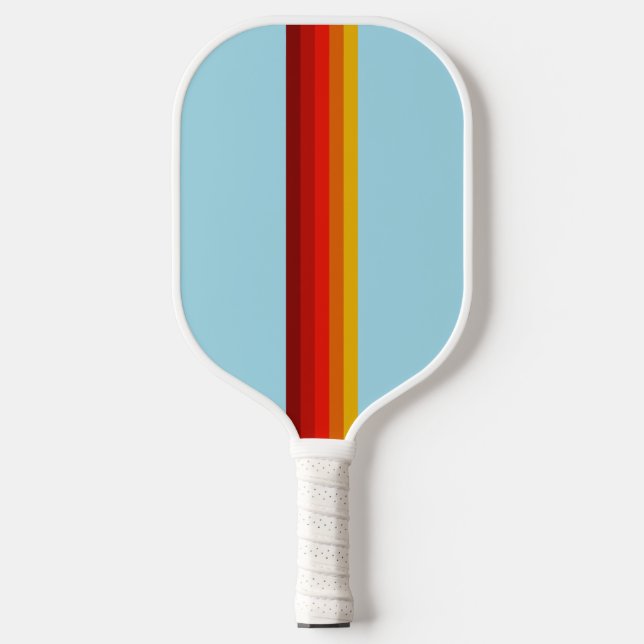 Retro Stripes Stylish Lines Striped 70s 80s Design Pickleball Paddle (Front)