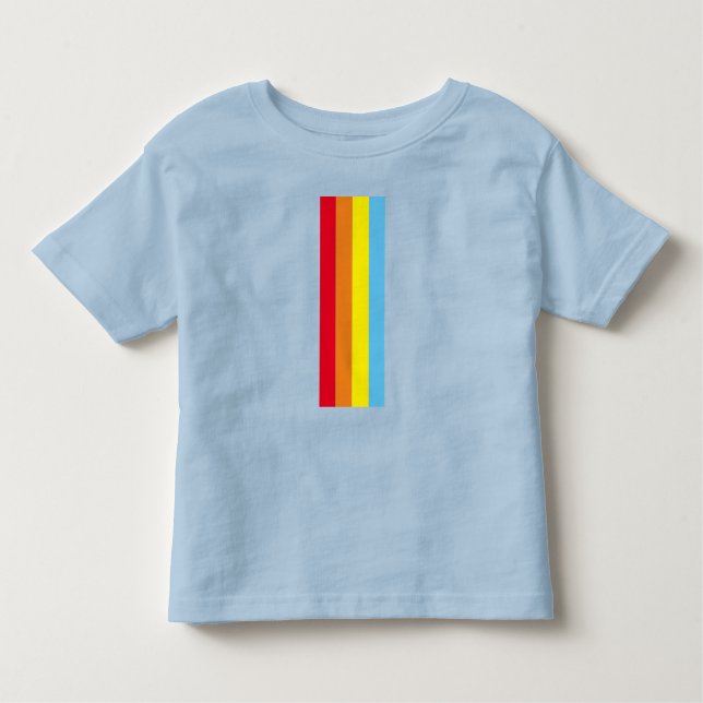 Retro Stripes Toddler's T-Shirt (Navy Blue Multi) (Front)