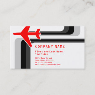 retro stripes travel business card