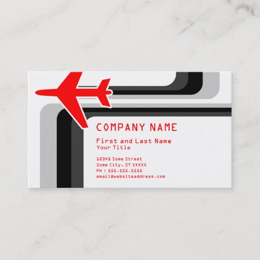 Customizable retro stripes travel business card template