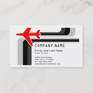 retro stripes travel business card
