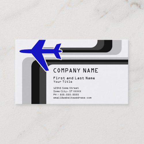 retro stripes travel business card