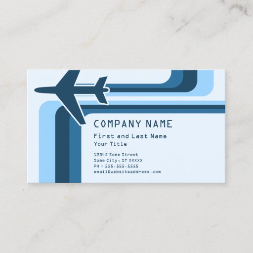 Customizable retro stripes travel business cards