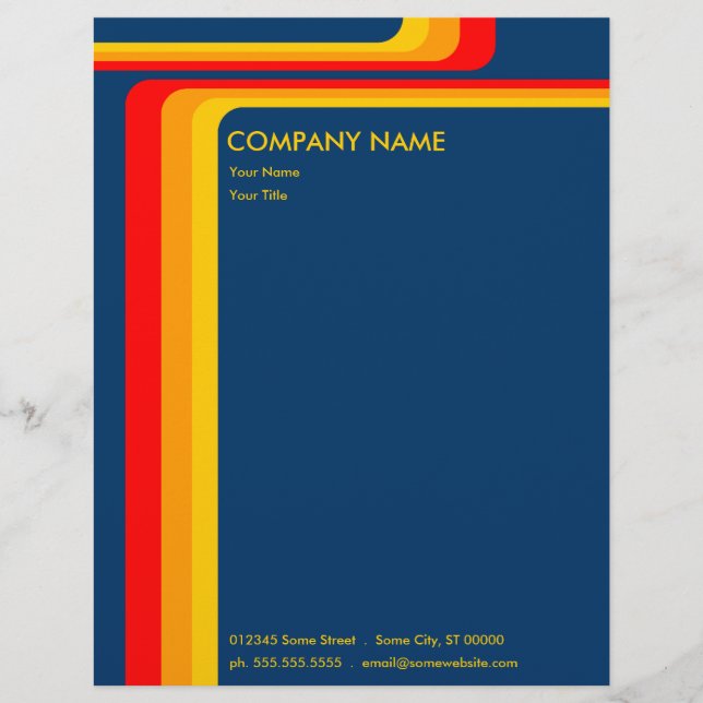 retro stripes : v.2 : letterhead (Front)