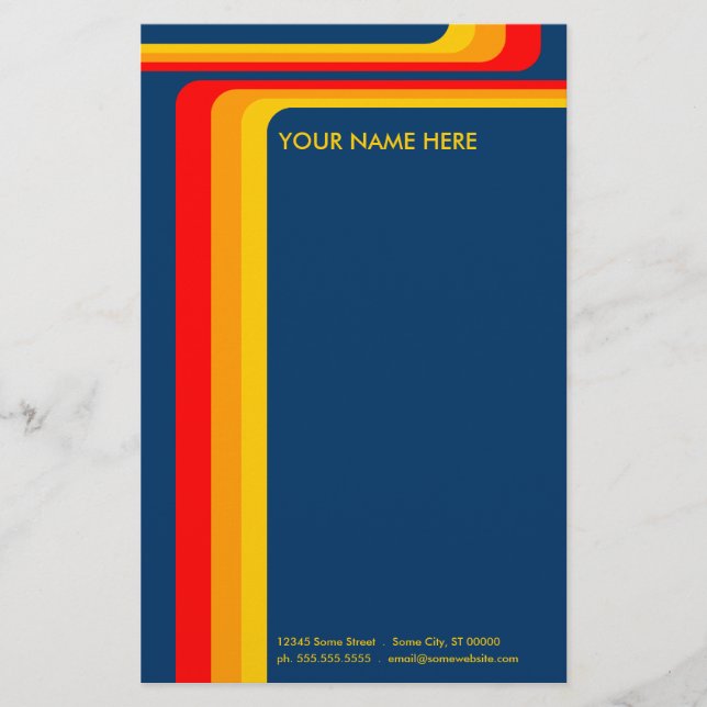 retro stripes : v.2 : stationery (Front)