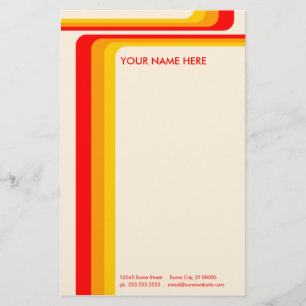 retro stripes : v.2 : stationery