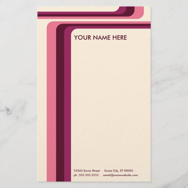 retro stripes : v.2 : stationery (Front)
