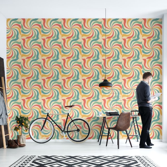  Retro Stripes Wallpaper (Living Room)