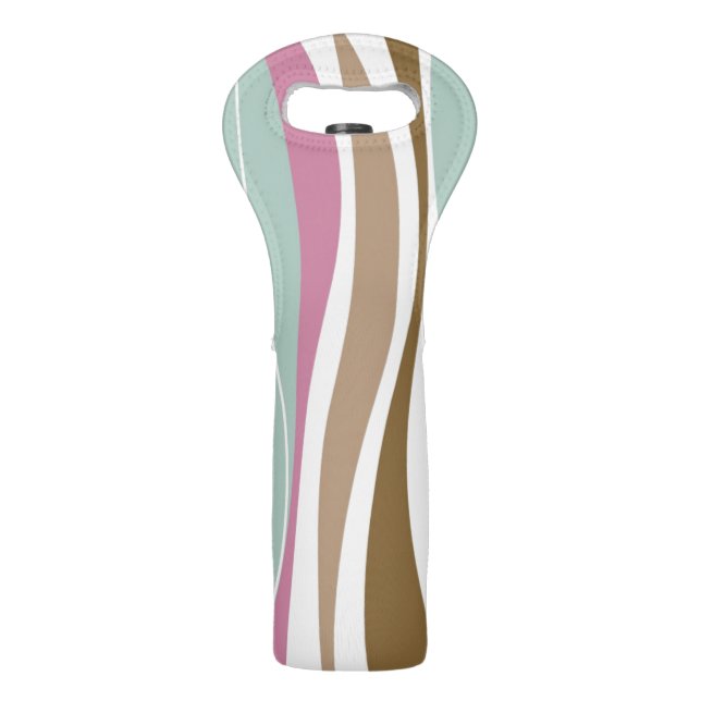 Retro Stripes Wine Bag (Front)