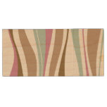Retro Stripes Wood Flash Drive