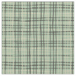 Retro stripped art l Sage green Fabric