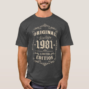 Retro Style 41st Birthday Gift Idea 1981 Vintage D T-Shirt