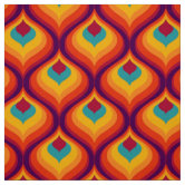 アンティーク雑貨 MAC Super Vintage Fabric 70s 70s Retro Pattern Fabric | Zazzle