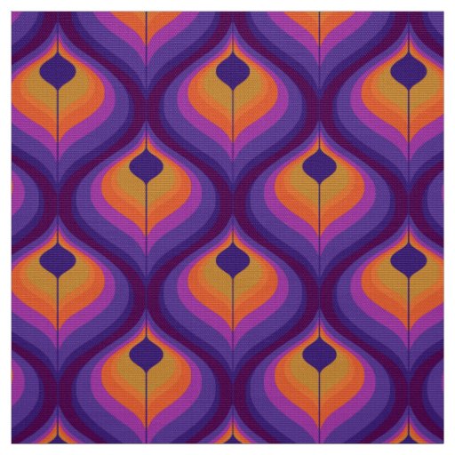 Retro style 60s 70s pattern fabric