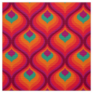 Retro style 60s 70s pattern fabric