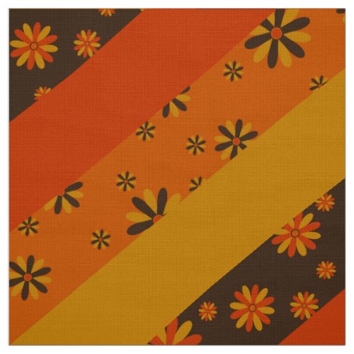 Retro style 60s 70s pattern fabric