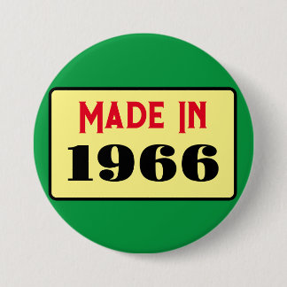 Retro style 60th birthday badge 1966 button