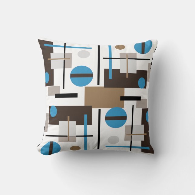 Retro style Abstract design pattern Throw Pillow (Front)