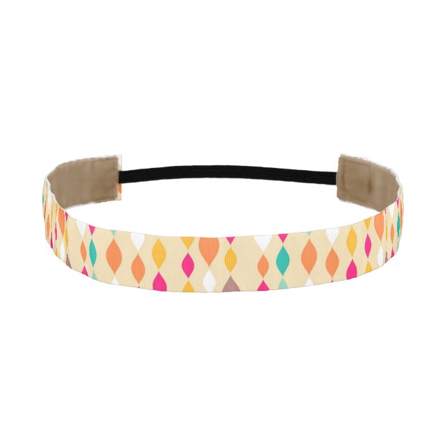 Retro style abstract pattern athletic headband (Front)
