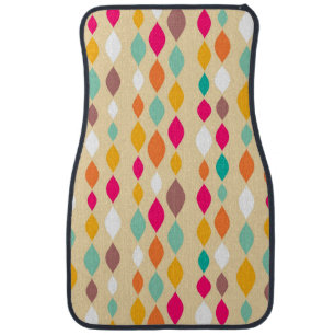 Retro style abstract pattern car mat