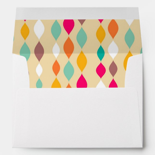 Retro style abstract pattern envelope (Back (Bottom))