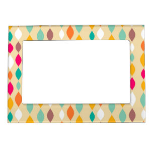 Retro style abstract pattern magnetic frame