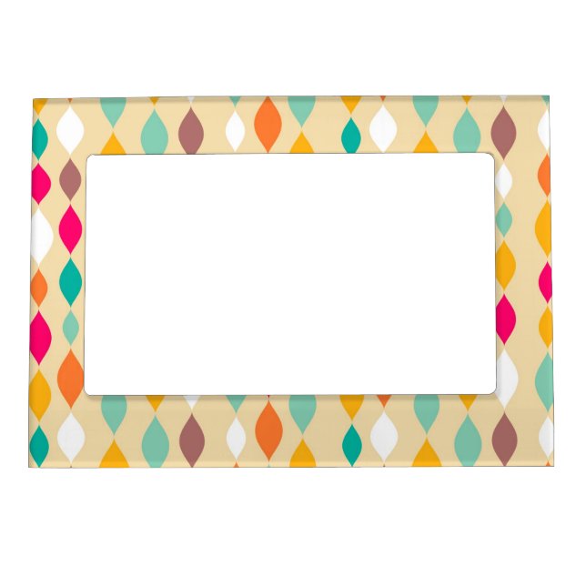 Retro style abstract pattern magnetic frame (Front)