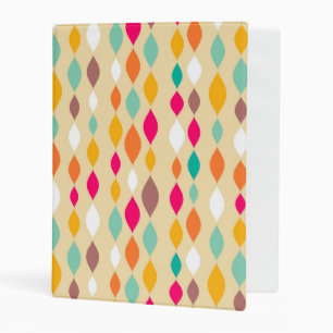 Retro style abstract pattern mini binder